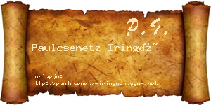 Paulcsenetz Iringó névjegykártya